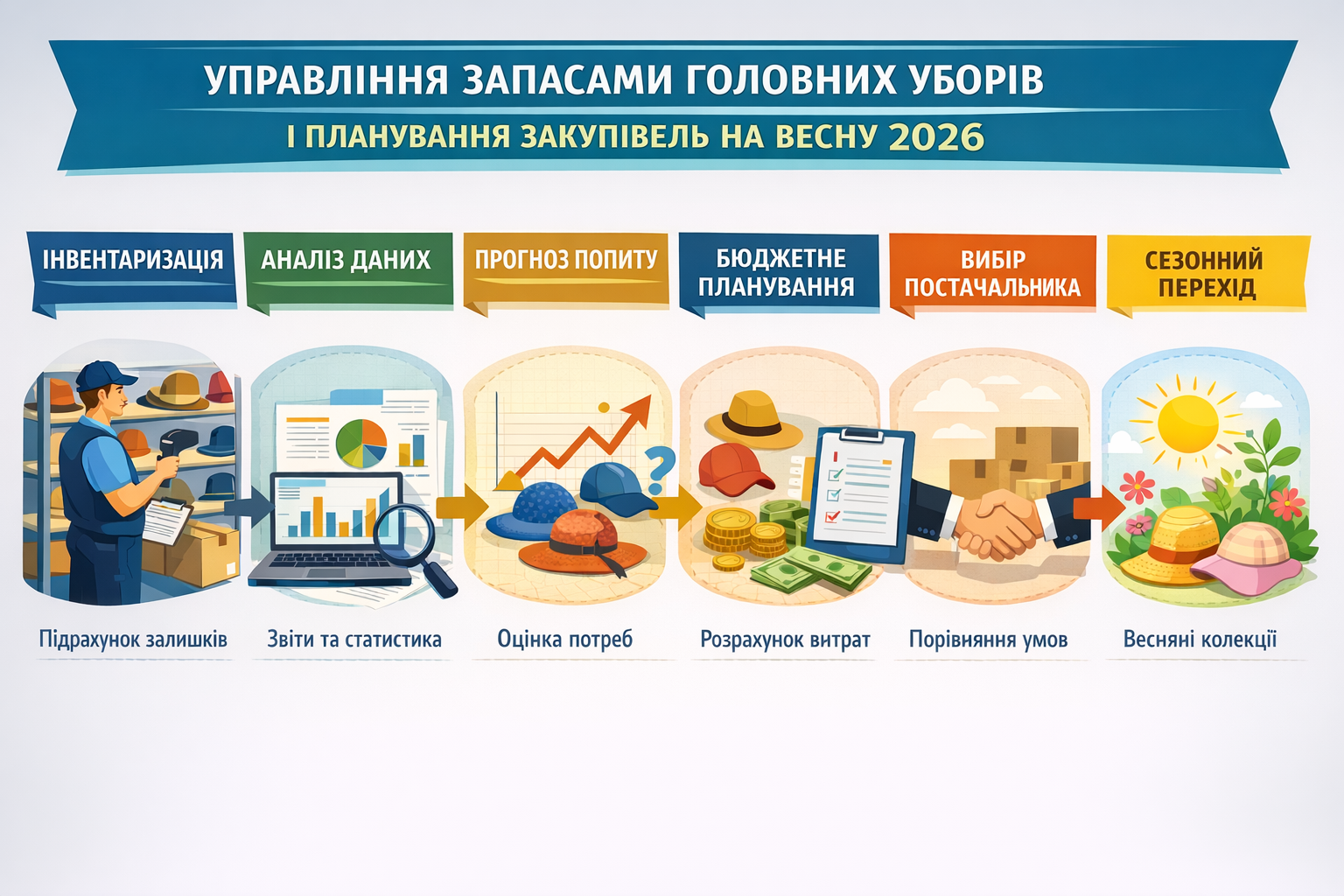 Як провести інвентаризацію залишків шапок та спланувати закупівлі на весну 2026